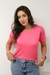 B-Shirt Redonda Viscolinho - Rosa Chiclete - Bee Basic