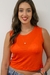 Regata Cropped Viscolinho - Laranja - comprar online