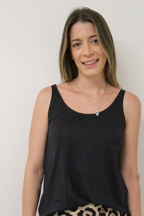 Regata Alcinha Modal - Preta - comprar online