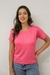 B-Shirt Redonda Viscolinho - Rosa Chiclete - comprar online