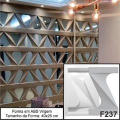 Jogo Forma Cobogó Vazado dupla Face Abs 2 mm Branco 40x25