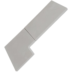 Forma ABS 2 mm Borda Piscina Lisa F377 49,5x25 cm cimenticio - Pacheco Formas 3D
