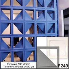 Jogo Forma Cobogó Vazado F249 Dupla Face, Abs 2 mm Branco