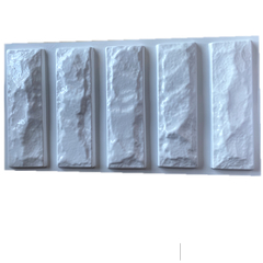 Forma 3d 5 Tijolo Rockface 24x7cm Abs 2 Mm Gesso E Cimenticio 3d Tijolinho Rustico F679 - comprar online