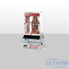 Asador Criollo con puerta simple de vidrio Sol Real