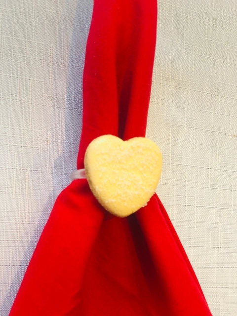 PORTA GUARDANAPO DE BISCOITO DE CORAÇAO UNIDADE.