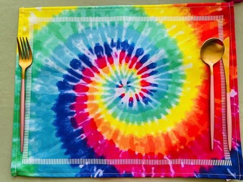 Jogo Americano Tie Dye unidade.