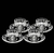 conjunto 4 xicaras de cafe com pires renda - comprar online