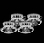 conjunto 4 xicaras de cha com pires renda. - comprar online