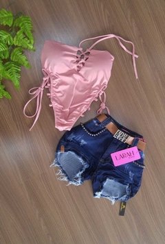 SHORT JEANS COM CINTO