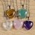 CADENA DIJE CORAZON MINERALES VARIOS - comprar online