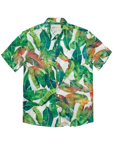 CAMISA TRICOLINE M/C BANANEIRAS - BRANCO