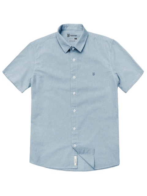 CAMISA CAMBRAIA M/C LISA - AZUL