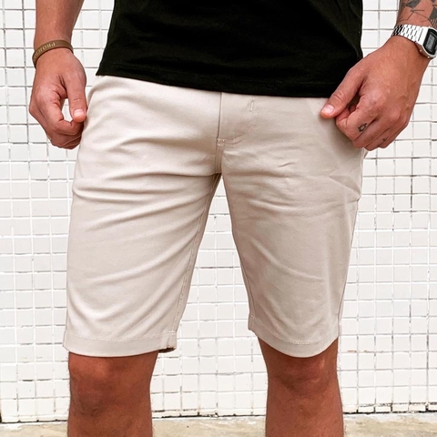 BERMUDA SARJA IRON TS - BEGE AREIA