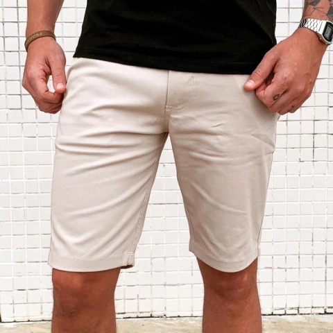 BERMUDA SARJA IRON TS - BEGE AREIA