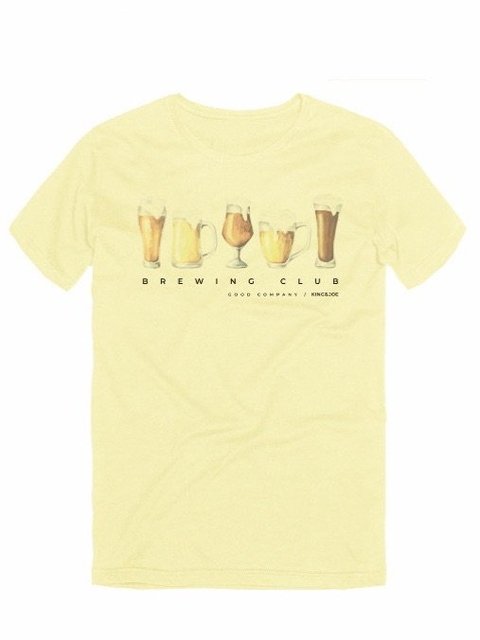 T-SHIRT CLUBE DA CERVEJA - AMARELO