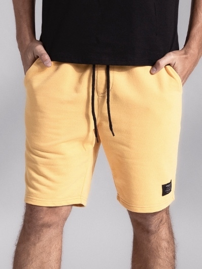 BERMUDA MOLETOM KING&JOE - AMARELO