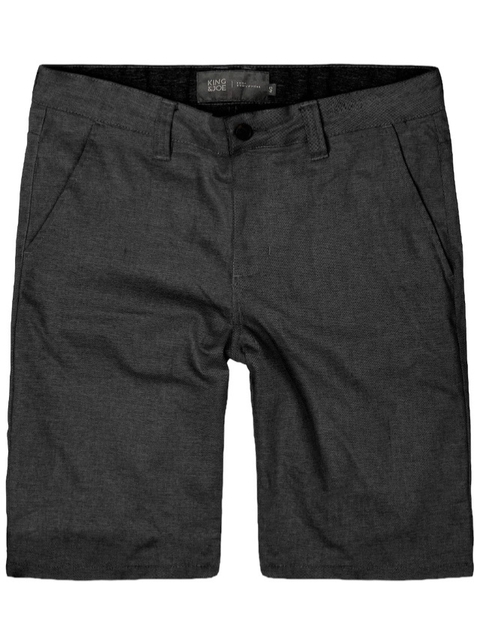 BERMUDA SARJA KING&JOE SLIM - PRETO