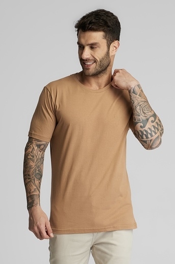 T-SHIRT BASICA CARECA - OCRE ESC - comprar online