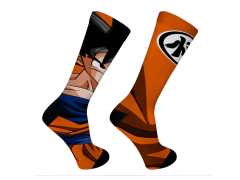 Meias Divertidas Cano Alto Goku/ Simbolo - IES Meias e Moda Intima