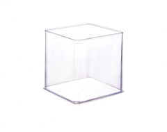 CESTO CRISTAL (COD 15523) - medidas: 14,6cm x 14,6cm x 15,75cm - Gabi Corrêa Soluções