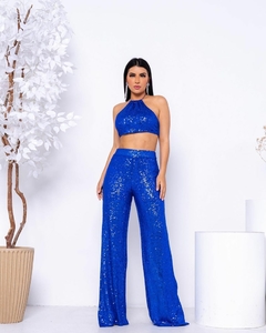 Calça pantalona paetê na internet