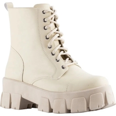 Bota coturno tratorado off white