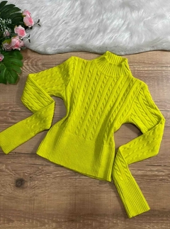 Cropped tricot modal trançado manga longa