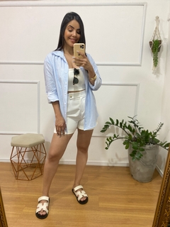 SHORT ALFAIATARIA BRANCO - Roupa feminina | Up Modas