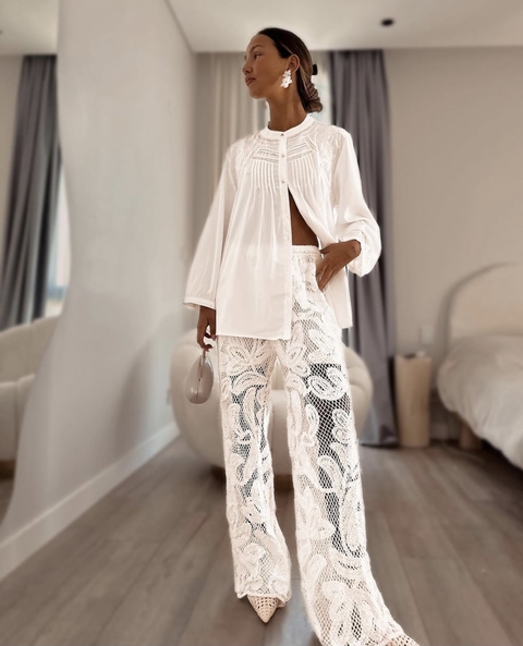 Pantalón Nichols White & Black