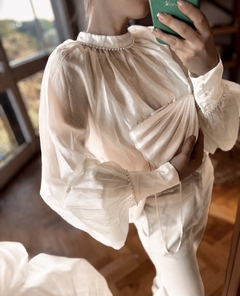 Blusa Balloon Green & White - makersba.