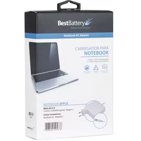 Carregador Apple Magsafe BestBattery Air 14.5V 3.1A- Pino L