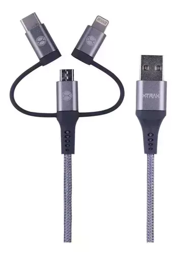 Cabo Lightning MFI Xtrax 3X1 Cinza Espacial