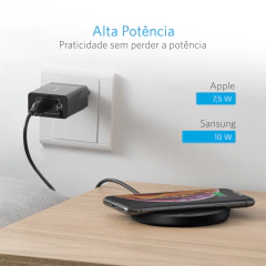 Kit Carregador Wireless Anker PowerWave+Pad 10W - comprar online