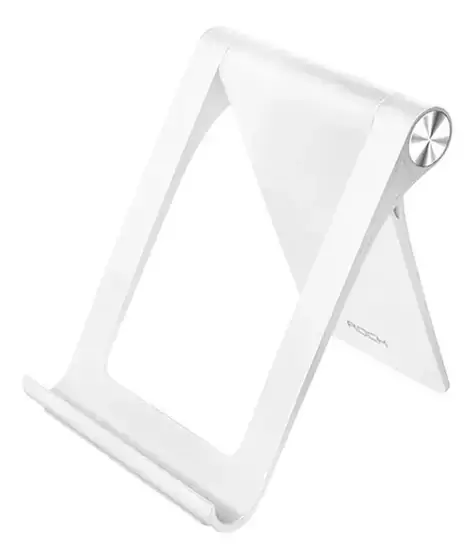 Suporte de Mesa Ajustável para Celular e Tablet Rock Branco