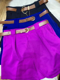 Short Alfaiataria Liso Cinto