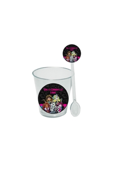 Copinho de Brigadeiro Monster High com colher personalizados c/ 40 unidades(temos outros temas) - - comprar online