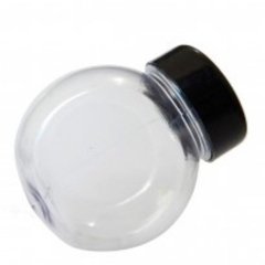 Mini Baleiro de Plástico Preto c/10 unidades