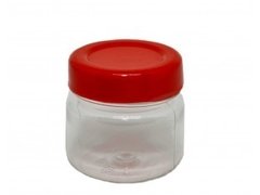 POTE GELEIA DE PLASTICO VERMELHO 40 ML 10 UN