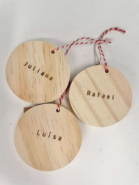 BOLA de Natal PERSONALIZADA com gravação a LASER