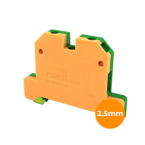 Borne Terra 2,5mm Metaltex MGB2,5/35