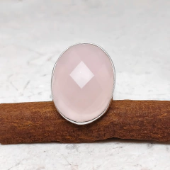 Anel em prata com Quartzo Rosa 0112819A0013