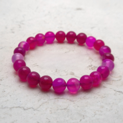 Pulseira Coleção Magic Stones - Ágata Rosa - comprar online