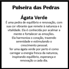 Pulseira Coleção Magic Stones - Ágata Verde na internet