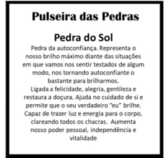 Pulseira Coleção Magic Stones - Pedra do Sol na internet