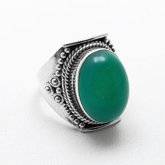 Anel em prata com Ágata Verde 0103846A0164 - comprar online