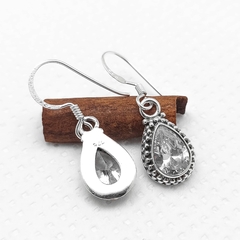 Brinco em prata com Cristal 0103849B0032 - MiaTribo | Joias em prata e pedras naturais com design exclusivo | MiaTribo