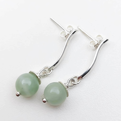 Brinco em prata com Quartzo Verde 0112836B2020