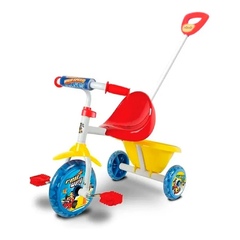 Triciclo Tiny Mickey Unibike Con Barra De Arrastre 301104