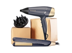 Combo Remington Sapphire Luxe Planchita + Secador + Bolso DS5805GP - comprar online